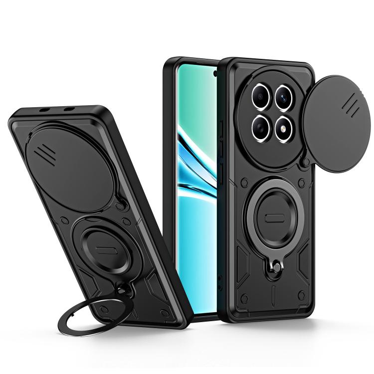 Ring Holder Lens Slide Cover Phone Case, For Redmi Note 15 Pro+ Global 163.3m, For Redmi Note 15 4G / 5G Global 164mm, For Redmi Note 15 Pro 4G Global 163.2mm, For Redmi Note 15 Pro 5G Global 163.6m