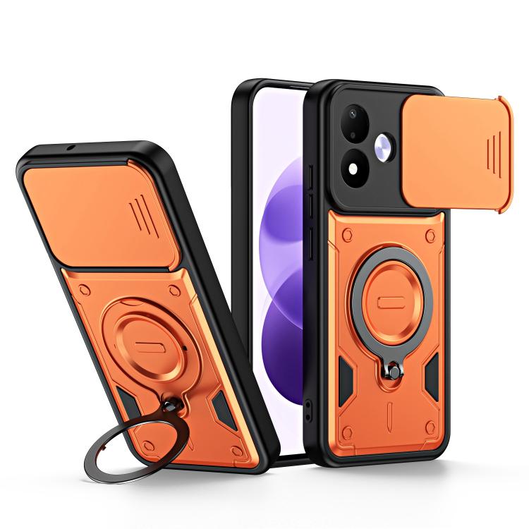Ring Holder Lens Slide Cover Phone Case, For Redmi Note 17 4G / 5G Global 169.7mm, For Redmi Note 17 Pro 5G Global 163.5m, For Redmi K100 Pro Max / Poco F9 Ultra, For Redmi K100 Pro / Poco F9 Pro, For Redmi 17 4G / 5G Global 170mm                      ...