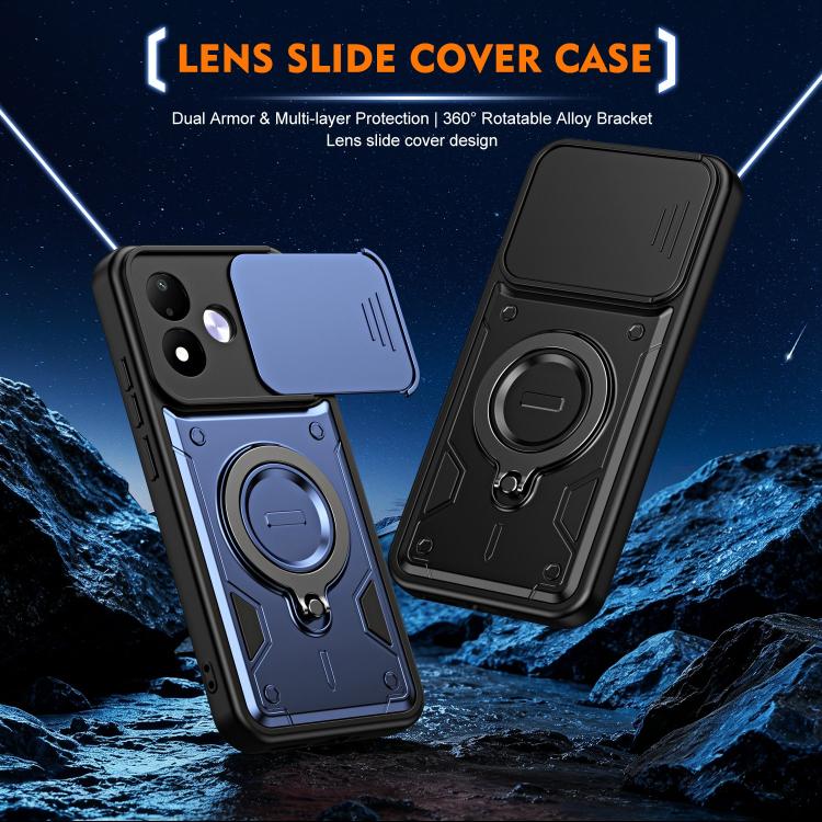 Ring Holder Lens Slide Cover Phone Case, For Redmi Note 17 4G / 5G Global 169.7mm, For Redmi Note 17 Pro 5G Global 163.5m, For Redmi K100 Pro Max / Poco F9 Ultra, For Redmi K100 Pro / Poco F9 Pro, For Redmi 17 4G / 5G Global 170mm                      ...