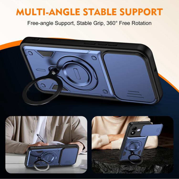 Ring Holder Lens Slide Cover Phone Case, For Redmi Note 17 4G / 5G Global 169.7mm, For Redmi Note 17 Pro 5G Global 163.5m, For Redmi K100 Pro Max / Poco F9 Ultra, For Redmi K100 Pro / Poco F9 Pro, For Redmi 17 4G / 5G Global 170mm                      ...