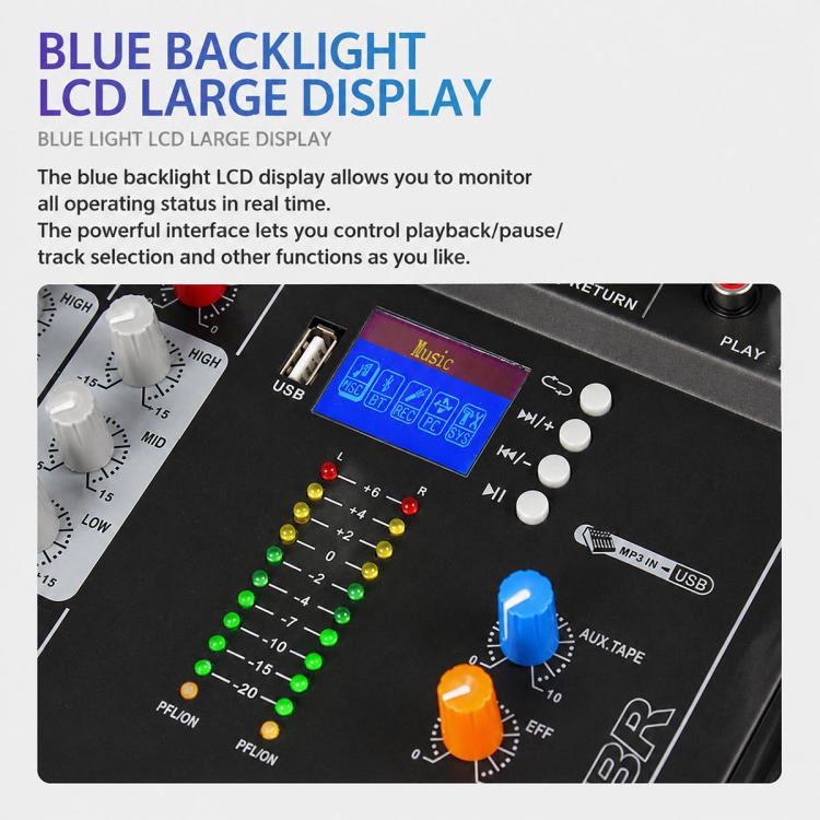 CT-16 16-Channel Professional Bluetooth Recording Mixer KTV Sound System, EU Plug, UK Plug, US Plug
