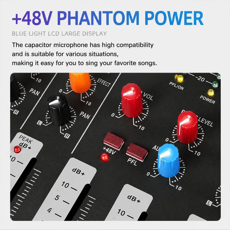 CT-16 16-Channel Professional Bluetooth Recording Mixer KTV Sound System, EU Plug, UK Plug, US Plug