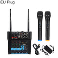G4D 4-Channel Multi-function Professional Bluetooth Mixer with Amplifier & Microphone, Standard Black Microphone, Standard Gold Microphone, Rechargeable Microphone