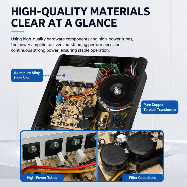 1202D 12-Channel Multi-function Professional Bluetooth Mixer with Amplifier, EU Plug, UK Plug, US Plug