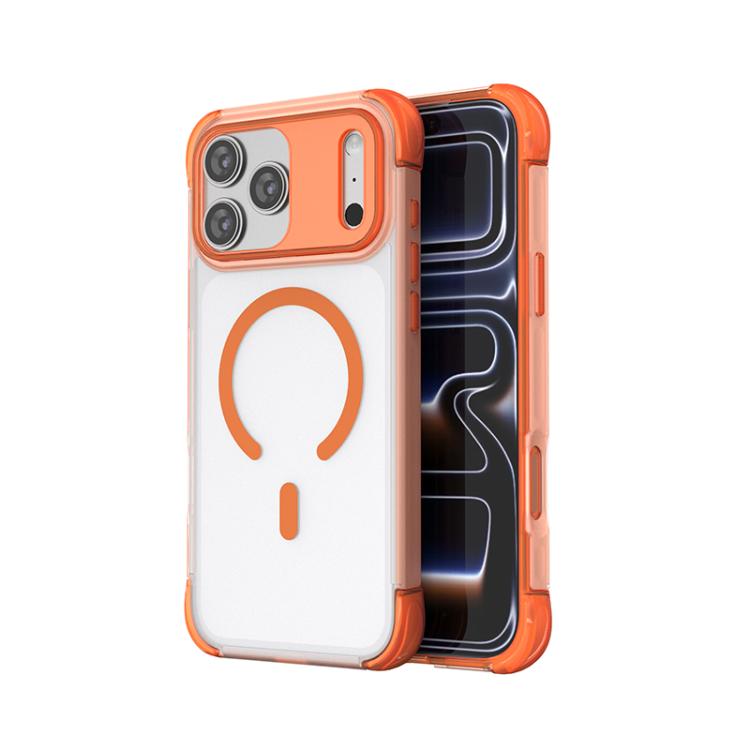 Four Corner Airbag Transparent Skin Feel Magnetic Phone Case, For iPhone 17 Pro Max, For iPhone 17 Pro