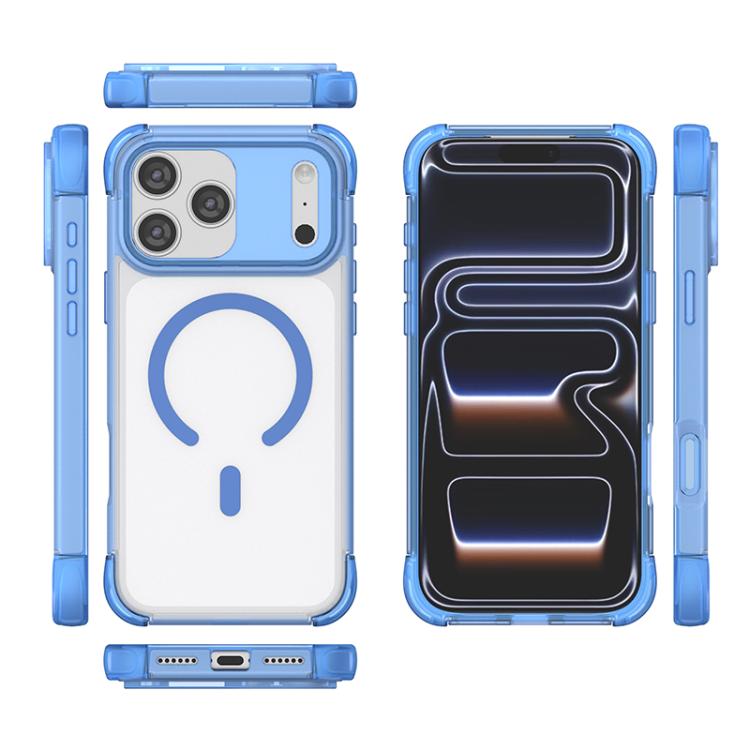 Four Corner Airbag Transparent Skin Feel Magnetic Phone Case, For iPhone 17 Pro Max, For iPhone 17 Pro