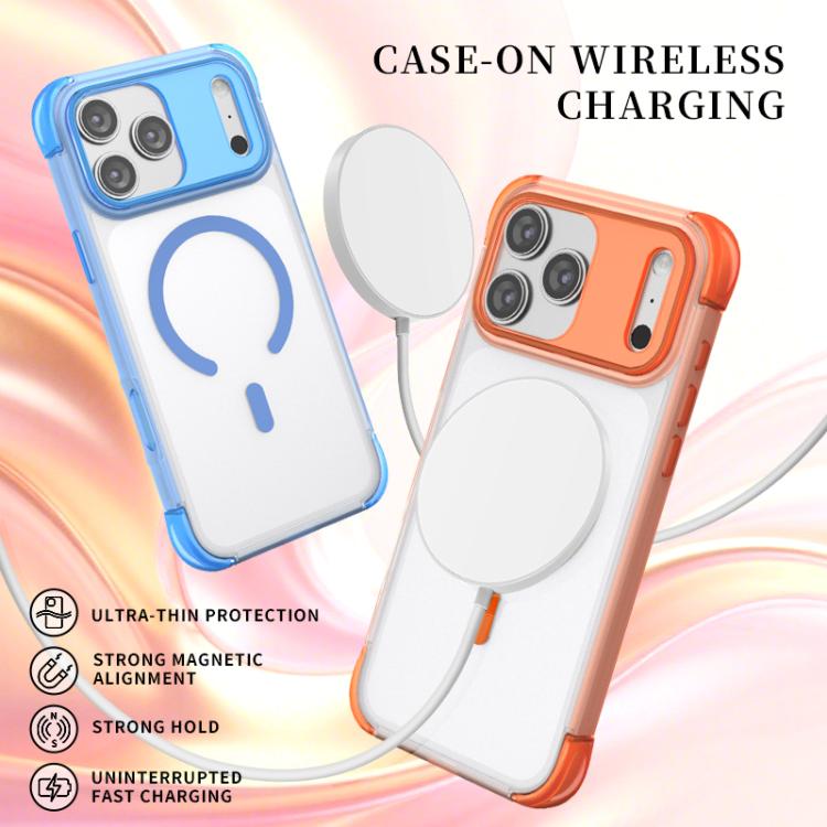 Four Corner Airbag Transparent Skin Feel Magnetic Phone Case, For iPhone 17 Pro Max, For iPhone 17 Pro