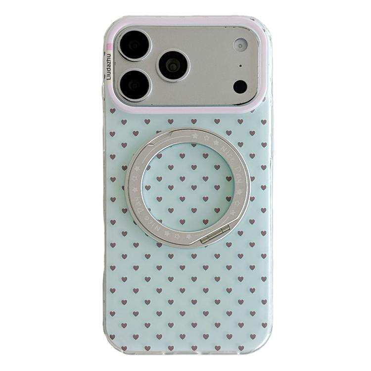 Minimalist Heart Pattern 360 Rotating Holder Magnetic Phone Case, For iPhone 17 Pro Max, For iPhone 17 Pro, For iPhone 17, For iPhone 16 Pro Max, For iPhone 16 Pro, For iPhone 16, For iPhone 15 Pro Max