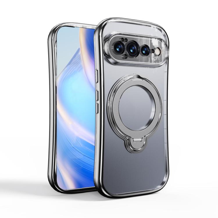 360 Degree Rotation Holder Magnetic Electroplated Phone Case, For Google Pixel 11 Pro XL, For Google Pixel 11 / 11 Pro