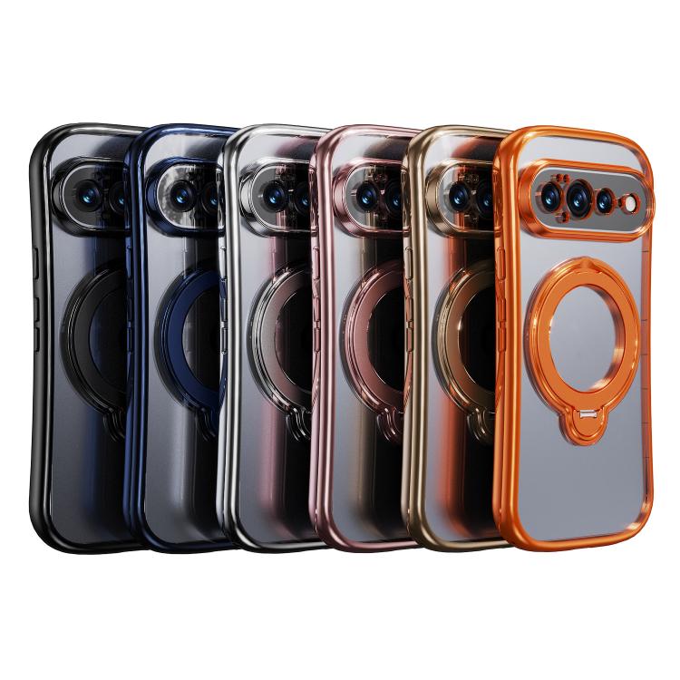 360 Degree Rotation Holder Magnetic Electroplated Phone Case, For Google Pixel 11 Pro XL, For Google Pixel 11 / 11 Pro