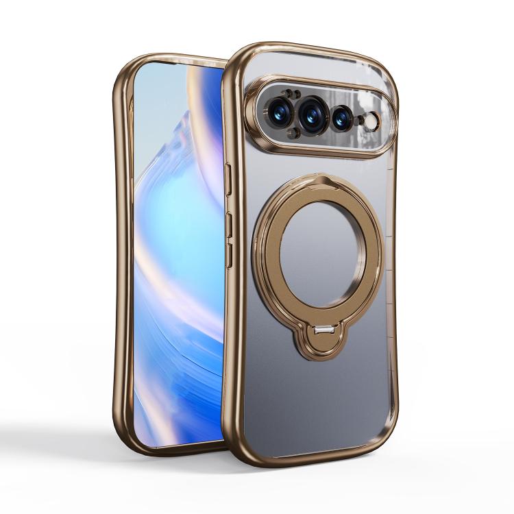 360 Degree Rotation Holder Magnetic Electroplated Phone Case, For Google Pixel 11 Pro XL, For Google Pixel 11 / 11 Pro