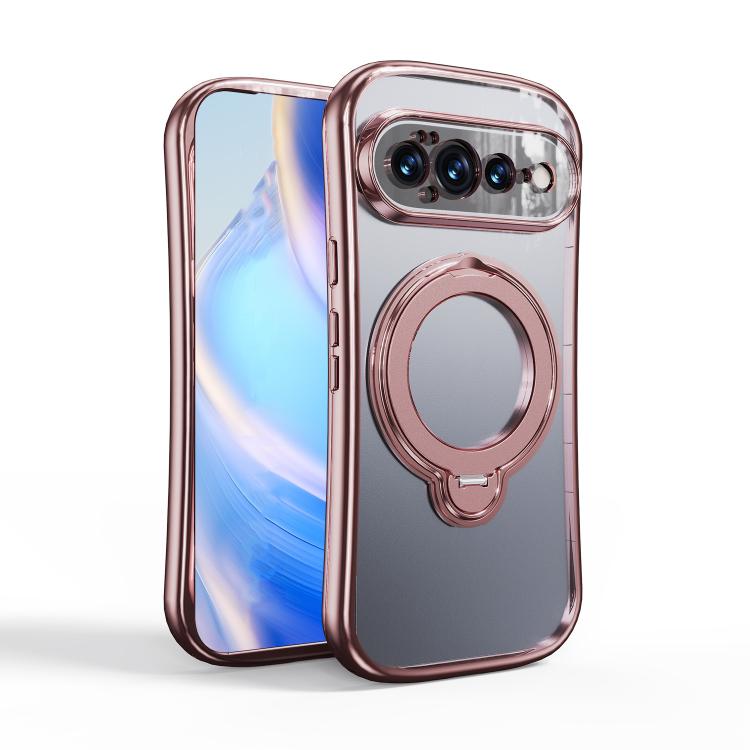 360 Degree Rotation Holder Magnetic Electroplated Phone Case, For Google Pixel 11 Pro XL, For Google Pixel 11 / 11 Pro