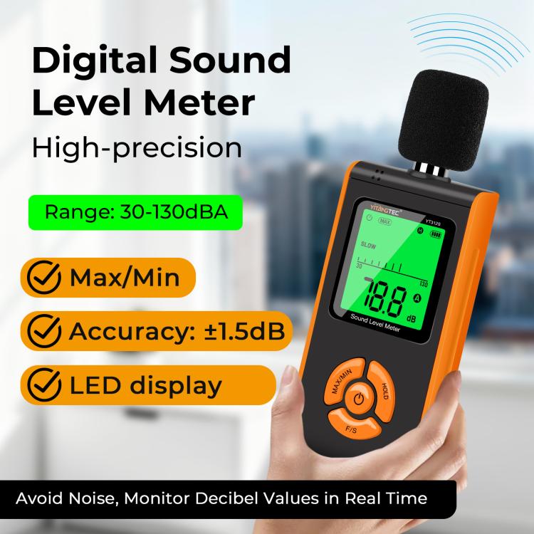 YT312S High Precision Digital Sound Level Meter, Measurement Range: 30–130dB, YT312S