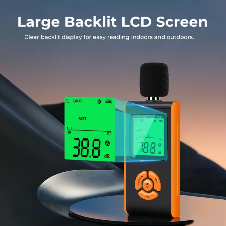 YT312S High Precision Digital Sound Level Meter, Measurement Range: 30–130dB, YT312S