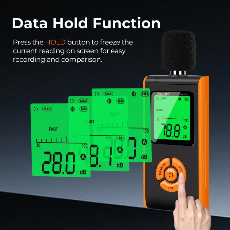 YT312S High Precision Digital Sound Level Meter, Measurement Range: 30–130dB, YT312S