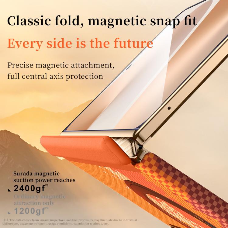 SULADA Kevlar Pixel Grid Texture Rotation Magnetic Holder Phone Case, For Galaxy Z Fold8 5G, For Galaxy Z Fold8 Ultra 5G, For Galaxy Z Fold7 5G