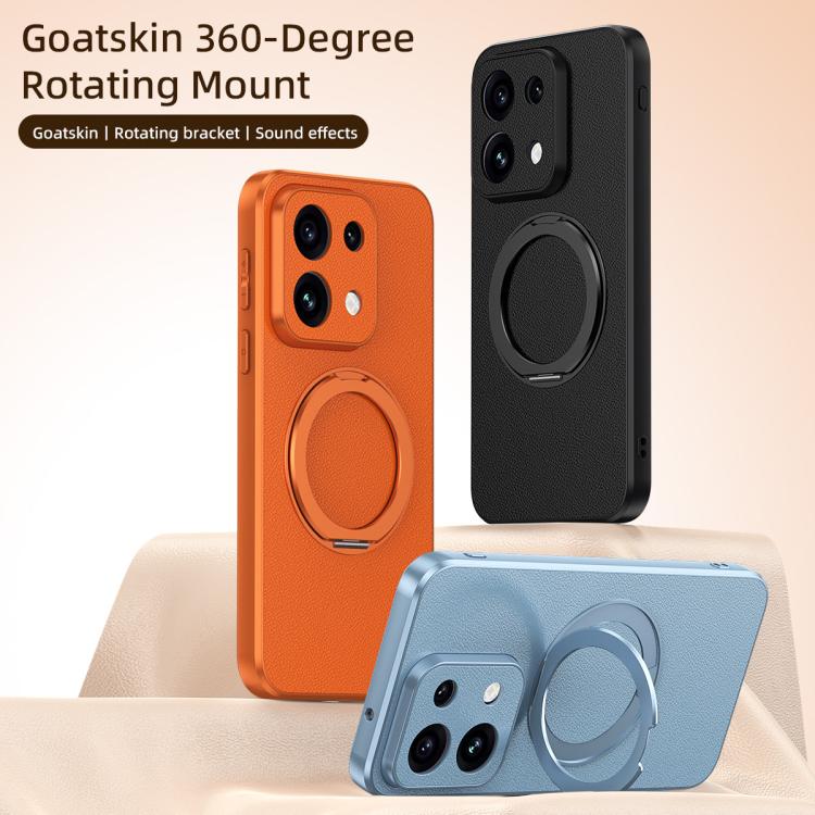 Goatskin Vegan Leather Magnetic Phone Case  With 360 Degree Rotating Holder, For OPPO Reno 16 Pro 5G Global, For OPPO Reno 16 5G Global, For OPPO Find X9s Pro 5G, For OPPO K15 Pro+, For OPPO K15 Pro 5G, For OPPO Find X9 Ultra 5G, For OPPO A6s Pro 4G   ...