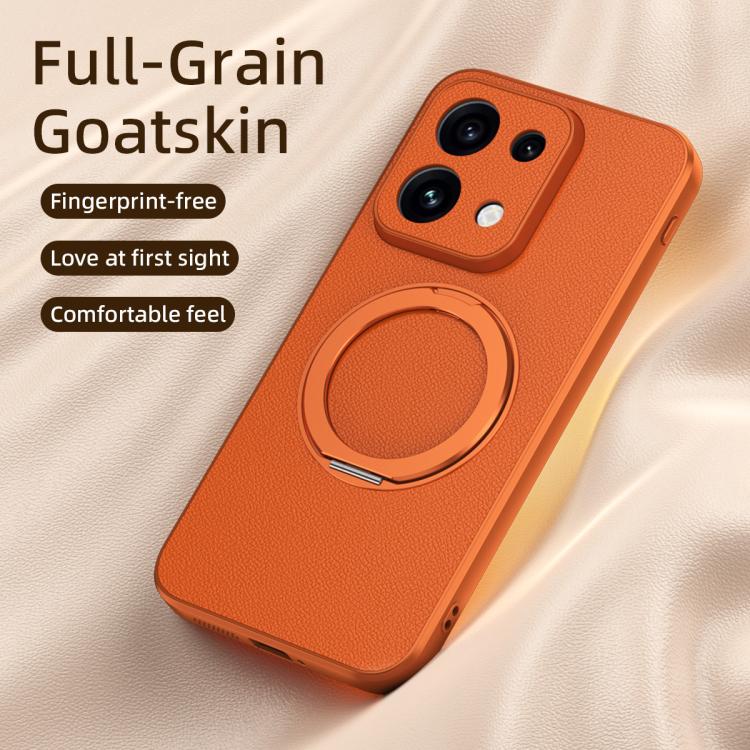 Goatskin Vegan Leather Magnetic Phone Case  With 360 Degree Rotating Holder, For OPPO Reno 16 Pro 5G Global, For OPPO Reno 16 5G Global, For OPPO Find X9s Pro 5G, For OPPO K15 Pro+, For OPPO K15 Pro 5G, For OPPO Find X9 Ultra 5G, For OPPO A6s Pro 4G   ...