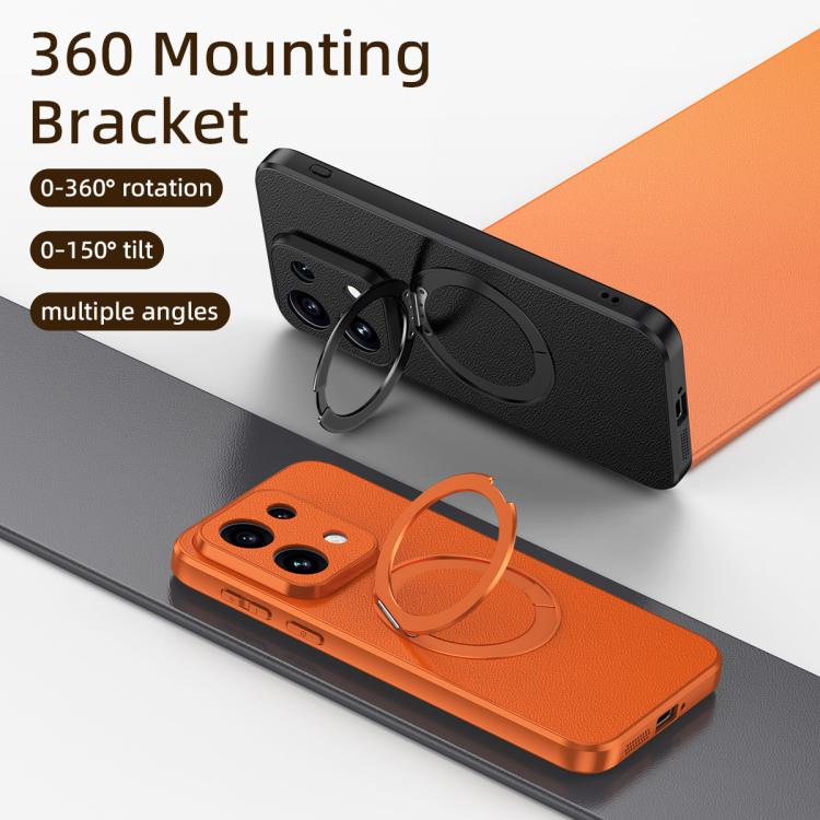 Goatskin Vegan Leather Magnetic Phone Case  With 360 Degree Rotating Holder, For OPPO Reno 16 Pro 5G Global, For OPPO Reno 16 5G Global, For OPPO Find X9s Pro 5G, For OPPO K15 Pro+, For OPPO K15 Pro 5G, For OPPO Find X9 Ultra 5G, For OPPO A6s Pro 4G   ...