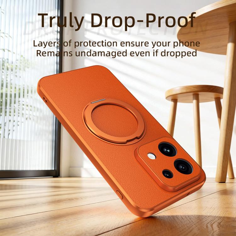 Goatskin Vegan Leather Magnetic Phone Case  With 360 Degree Rotating Holder, For OPPO Reno 16 Pro 5G Global, For OPPO Reno 16 5G Global, For OPPO Find X9s Pro 5G, For OPPO K15 Pro+, For OPPO K15 Pro 5G, For OPPO Find X9 Ultra 5G, For OPPO A6s Pro 4G   ...