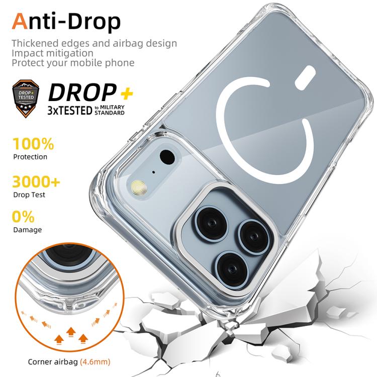 Shockproof Magnetic PC Hybrid TPU Phone Case, For iPhone 17 Pro Max, For iPhone 17 Pro, For iPhone 17, For iPhone Air, For iPhone 16 Pro Max, For iPhone 16 Pro, For iPhone 16 Plus, For iPhone 16, For iPhone 15 Pro Max