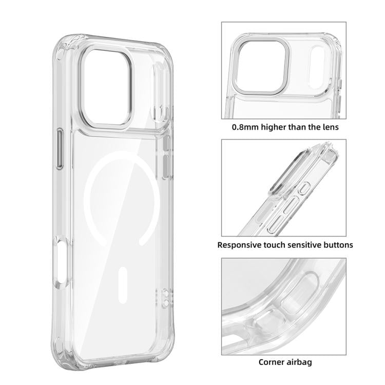 Shockproof Magnetic PC Hybrid TPU Phone Case, For iPhone 17 Pro Max, For iPhone 17 Pro, For iPhone 17, For iPhone Air, For iPhone 16 Pro Max, For iPhone 16 Pro, For iPhone 16 Plus, For iPhone 16, For iPhone 15 Pro Max