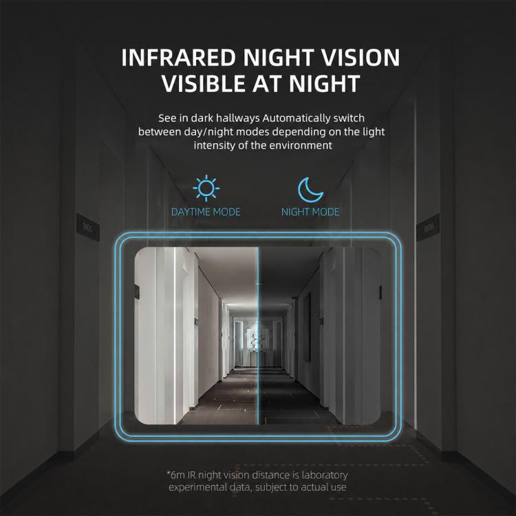 U9 1MP HD Smart Visual Doorbell Two-way Audio Camera, Only Doorbell, Transparent Cover + Doorbell, Brown Cover + Doorbell
