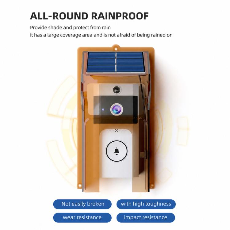 U9 1MP HD Smart Visual Doorbell Two-way Audio Camera, Only Doorbell, Transparent Cover + Doorbell, Brown Cover + Doorbell