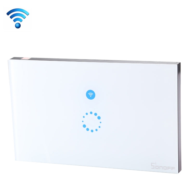 Sonoff  Touch 120mm 1 Gang Tempered Glass Panel Wall Switch Smart Home Light Touch Switch, Compatible with Alexa and Google Home, AC 90V-250V 400W 2A, 120mm