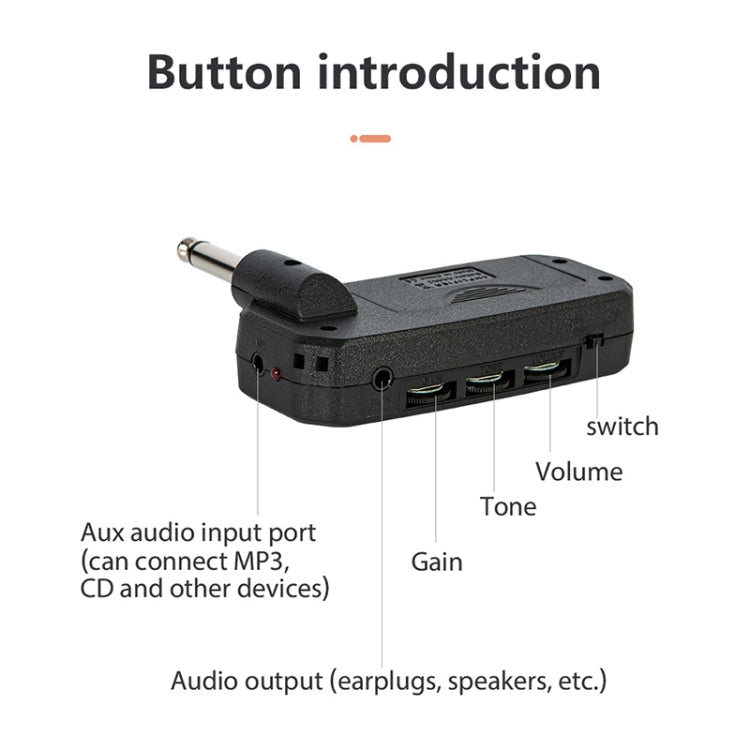 JOYO JA-03 UK Mashall Speaker Simulation Mini Portable Electric Guitar Effector, UK Mashall Speaker Simulation