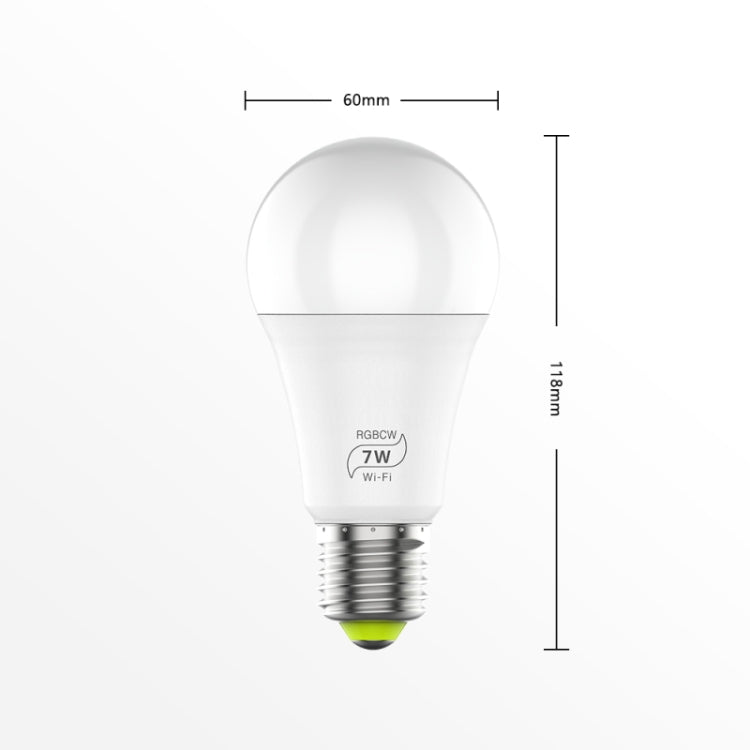 7W  E27 RGBCW WIFI LED smart bulb wireless smart home automation light