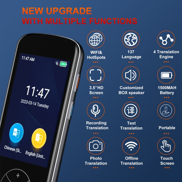 V600 Offline Photography Voice Translator Smart Portable 137 Languages Real Time Translator, V600