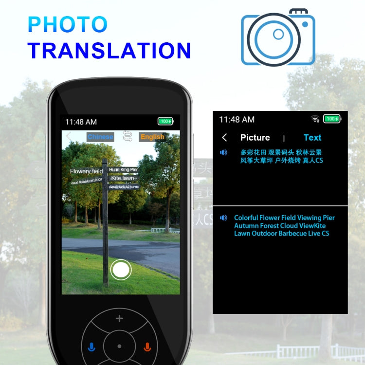 V600 Offline Photography Voice Translator Smart Portable 137 Languages Real Time Translator, V600