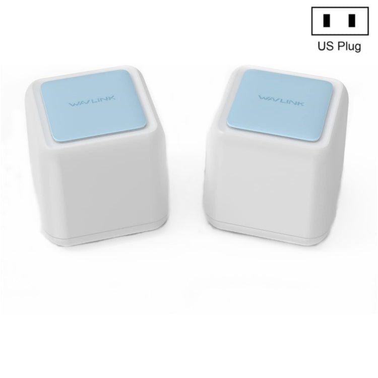 WAVLINK WN535M2 For Home Office 2pcs Mesh Wireless Router AC1200 Dual Band WiFi Signal Booster, US Plug, UK Plug, EU Plug, AU Plug