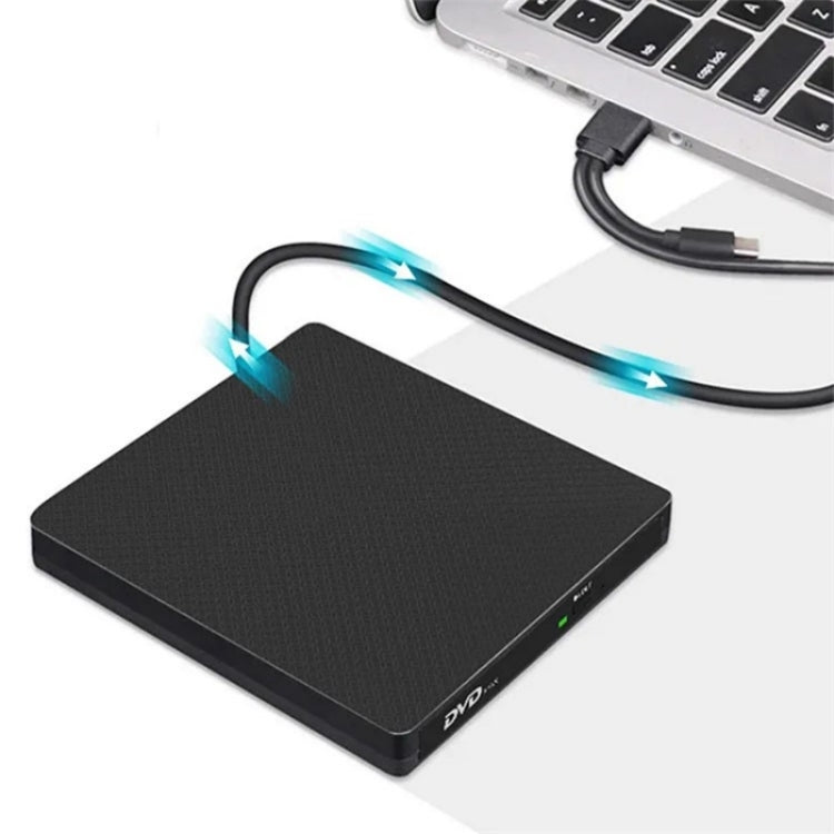 XD009 External CD Reader VCD Burner Ultra-thin Design Laptop Computer USB 3.0+Type-C DVD Drive, XD009