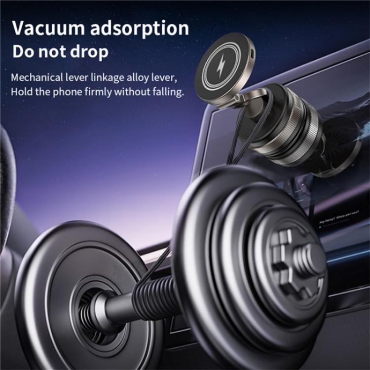 D1W Wireless Charger Magnetic Car Phone Holder Foldable Vacuum Suction Phone Mount Stand, D1W