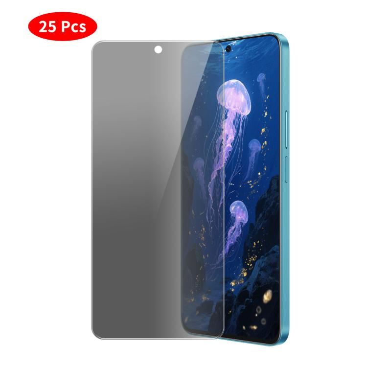 JUNSUNMAY 25pcs Privacy Screen Protector Tempered Glass Film, For Samsung Galaxy A37 / A57 5G, For Samsung Galaxy A27 5G, For Samsung Galaxy S25 FE 5G, For Samsung Galaxy A06s, For Samsung Galaxy A07, For Samsung Galaxy A17, For Samsung Galaxy S25 Edge...