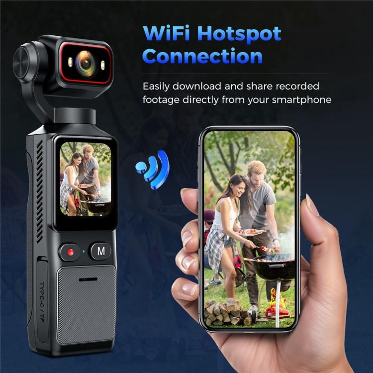 L19 1.69 inch Touch Screen and Wi-Fi Connectivity 4K Action Camera Anti-Shake VLOG Pocket Camera, L19