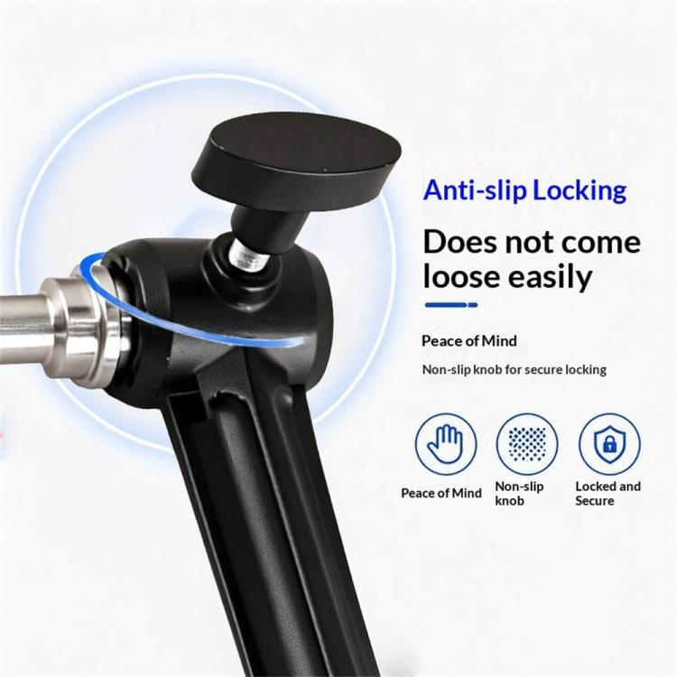 D086 19cm Aluminum Alloy Extension Rod 1 / 4 and 3 / 8 inch Dual Threaded Mounting Arm, 19cm