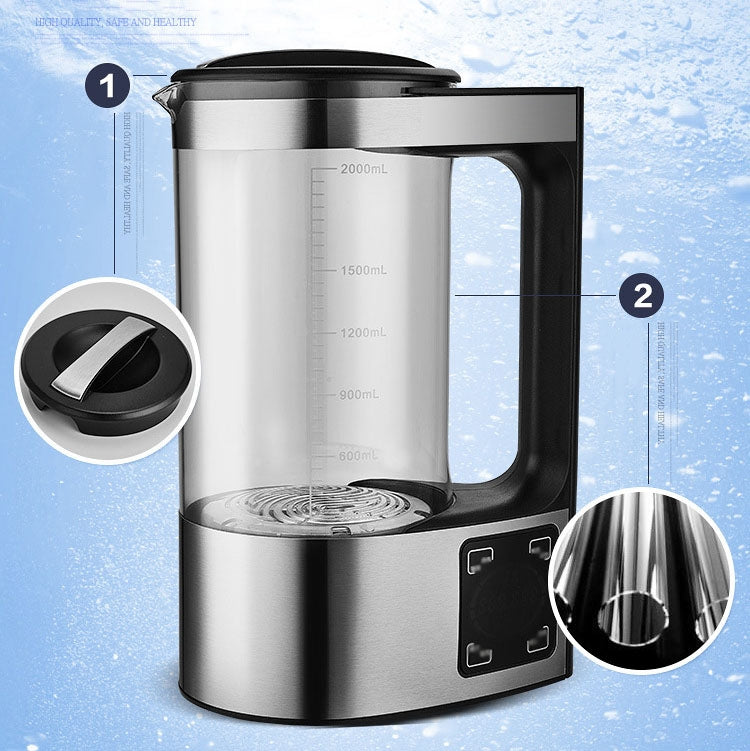 2L Heating Constant Temperature Hydrogen-Rich Water Machine Micro-electrolysis Water Kettle, EU Plug, EU Plug
