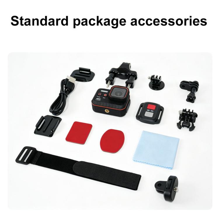 SC002-12 4K Outdoor Sports Camera WiFi Diving Waterproof Mini Camera, Black
