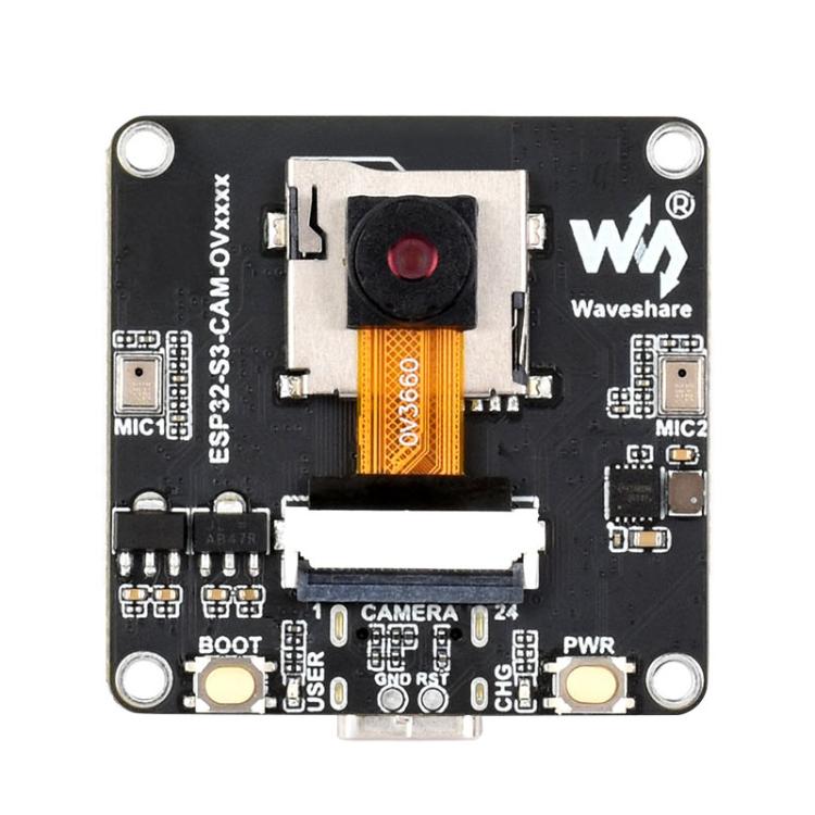 Waveshare ESP32-S3 AIoT Camera Development Board, With GC0308 Camera, With GC2145 Camera, With OV3660 Camera, With OV5640 Camera