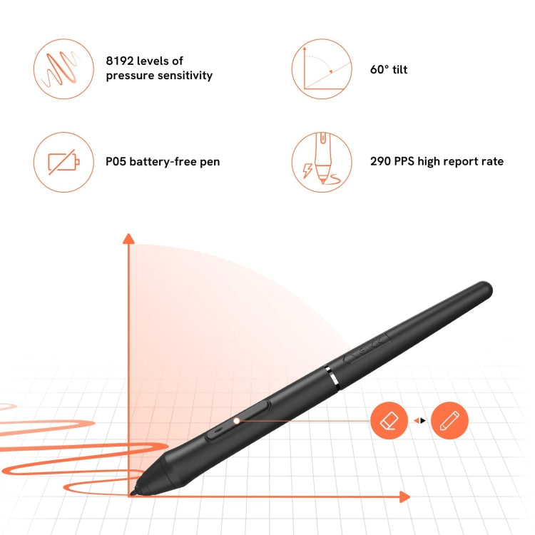 VEIKK VO1060 Digital Drawing Board Handwriting Board With Passive Wireless Pen, VO1060
