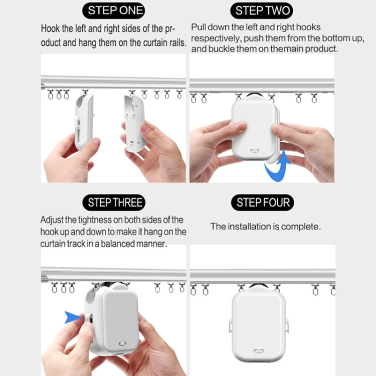 X101 Smart Home Automatic Curtain Machine With RC, Style:, Track Model Single Host, Track Model Double Host, Track Model Single Host+Gateway, Track Model Double Host+Gateway, Roman Pole Model Single Host, Roman Pole Model Double Host                   ...