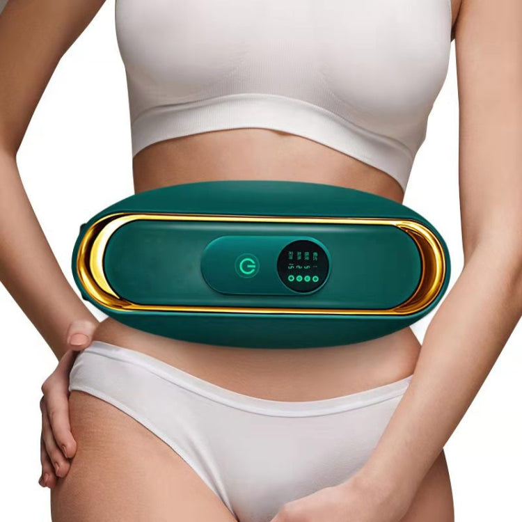 Smart Abdominal Massage Hot Compress Belt Girls Menstrual Period Massager, Far Infrared Green, Far Infrared  White