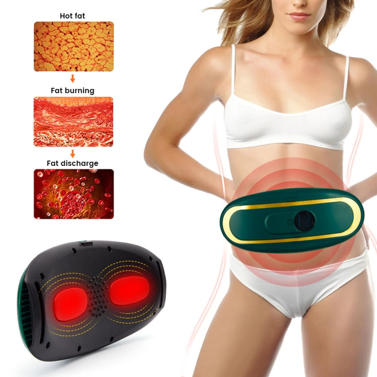 Smart Abdominal Massage Hot Compress Belt Girls Menstrual Period Massager, Far Infrared Green, Far Infrared  White