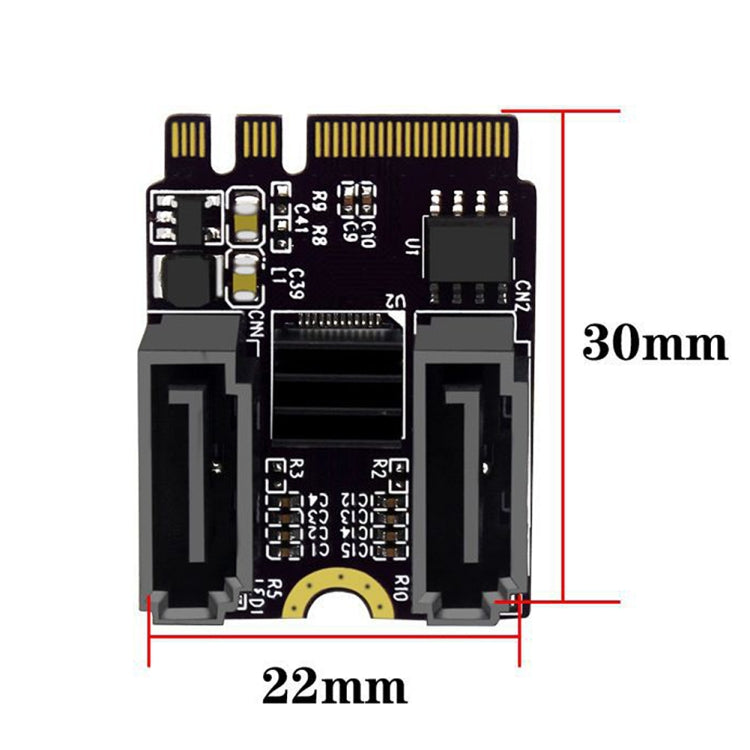 M2 to SATA3.0 Adapter Card PCI-E3.0 Card KEY A+E WiFi M.2 to SATA JMB582 Chip, JMB582