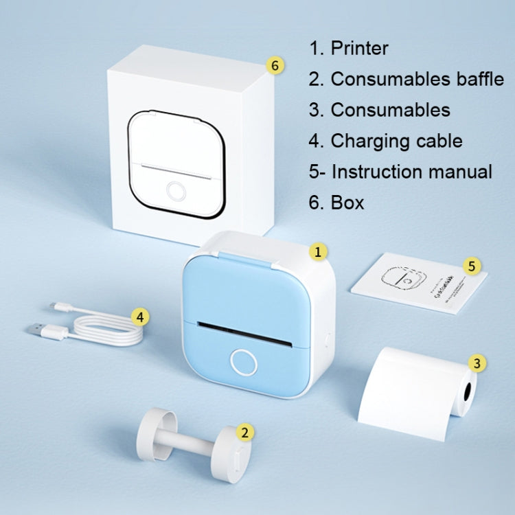 Phomemo T02 Standard Error Mini Pocket Small Portable Bluetooth Phone Photo Label Thermal Printer, Standard