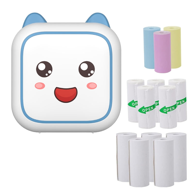 C26 Mini Portable Bluetooth Photo Label Thermal Printer, Blue+1 Paper, Pink+1 Paper, Blue+5 Paper, Pink+5 Paper, Blue+5 Stickers, Pink+5 Stickers, Blue+10 Paper, Pink+10 Paper, Blue+5 Paper+5 Stickers+3 Color Paper, Pink+5 Paper+5 Stickers+3 Color Paper