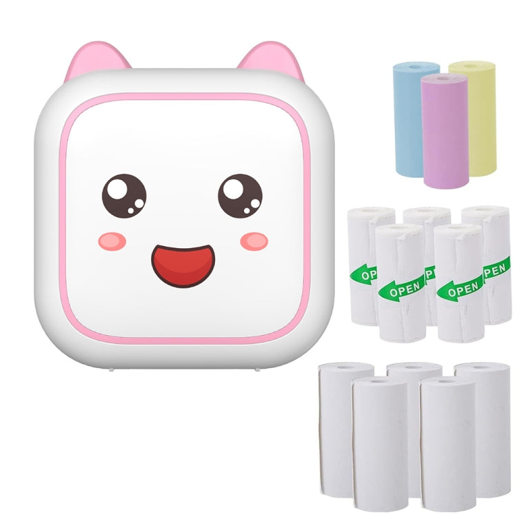 C26 Mini Portable Bluetooth Photo Label Thermal Printer, Blue+1 Paper, Pink+1 Paper, Blue+5 Paper, Pink+5 Paper, Blue+5 Stickers, Pink+5 Stickers, Blue+10 Paper, Pink+10 Paper, Blue+5 Paper+5 Stickers+3 Color Paper, Pink+5 Paper+5 Stickers+3 Color Paper